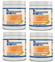 L-arginine Pro, 1 Now L-arginine Supplement - 5,500mg of L-arginine Plus 1,100mg L-Citrulline (Citrus Orange, 4 Jars)