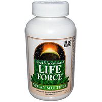 SOURCE NATURALS Life Force Vegan Multiple Tablet, 120 Count