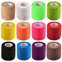 Tongshi Self Adhesive Bandage Elastic Bandage Wrap, 2 Inches X 5 Yards 12 Count (Assorted Colors)