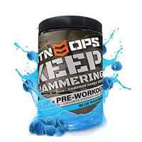 MTN OPS Cameron Hanes Keep Hammering Pre-Workout Supplement, Blue Raspberry, 30 Servings, Blue Raspberry, 23.3 Ounce