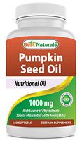 Best Naturals Pumpkin Seed Oil Bladder Control 1000 mg 180 Softgels