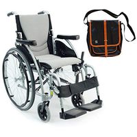 S-Ergo 125 Ergonomic Wheelchair | Seat Size 16" X 17" | Flip-Back Armrest | Swing Away Footrest | Frame Color Silver & Free Black Medical Utility Bag with Trim!