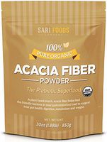 Organic Acacia Fiber Powder (30 Ounce): Natural, Whole Food, Plant Based Prebiotic Superfood for Gut Health