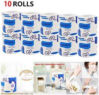 Toilet Paper Bulk Rolls Bath Tissue Bathroom White Soft 3 Ply 100% Natural Wood Pulp Toilet Paper Bath Tissues Paper Smooth Soft Professional Series Premium 3-Ply Toilet Paper10 Rolls