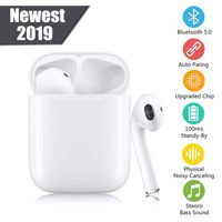 Bluetooth 5.0 Wireless Earbuds Noise Canceling Sports Bluetooth Headphones with Charging Case IPX5 Waterproof Stereo Earphones in-Ear Built-in HD Mic Headsets for iPhone Android Apple Airpods