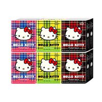 Hello Kitty Facial Pocket Tissue 6 Packs (3-Ply, 10 Sheets per Pack)