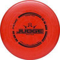 Dynamic Discs Prime Judge Disc Golf Putter | Red | 170g Plus | Throwing Disc Golf Putter | Great Off of The Tee Box | Stable Disc Golf Flight | Beaded Disc Golf Putter | Stamp Color Will Vary