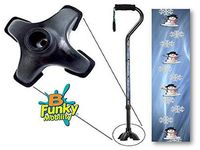 Walking Cane Adjustable Self Adjusting with Feet Snowman Design BFunkyMobility