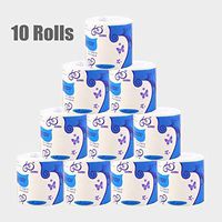 Silky & Smooth Soft 3-Ply Toilet Paper, 10 Rolls Home Kitchen Toilet Tissue, Highly Absorbent Hand Towels White Paper Towels for Daily Use