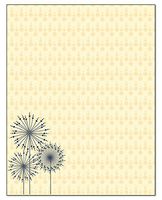 Modern Dandelion Design Stationery - 8.5 x 11-60 Letterhead Sheets - Contempary Letterhead (Modern)