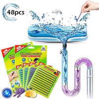 48PCS Drain Cleaner Sticks Sink Deodorizer Clog Remover Organic Enzyme Drain Cleaner Septic Tank Safe Little Cleaner Expert for Kitchen Bathroom Toilet Showers