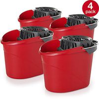 O-Cedar Quick Wring Bucket 2.5 Gallon Bucket With Wringer (Pack of 4)