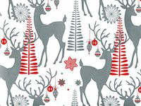 NW16884H24 * Decorative Deer 24"x417' Roll Gift Wrap
