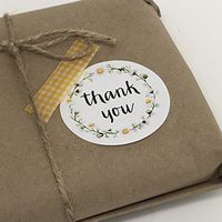Thank You Stickers, Floral Border, Whimsical Thank You, Thank You Labels, Gift Tag Stickers, Thank You, Stickers, Labels