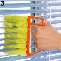 Shineweb Microfibre Venetian Blind Cleaner Window Conditioner Duster Shutter Clean Brush Orange 13.5cm x 16cm