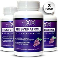 Genex Resveratrol 1500mg 3 Pack -Max Strength - Antioxidant Supplement Extract | Trans-Resveratrol Works Well with NMN Nicotinamide Mononucleotide Made in a GMP Facility 90-Day Supply