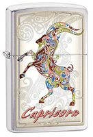Zippo Personalized Customize Message Engraving on Backside Horoscope Zodiac Sign Lighter (Capricorn)