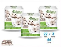 Nileeva Naturals Cotton Enhanced Individually Wrapped Pantiliner (66 Total) Pack of 3 Bundle Deal