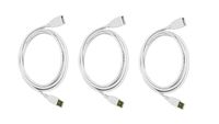 C&E 3 PCS USB 2.0 A Male to A Female Extension 28 OR 24AWG Cable (Gold Plated) White 6 Feet, CNE607627