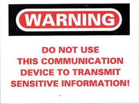 Do Not Use This Communication Device. Sticker 10-Pack