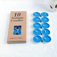 FILOL Scented Candles, 10 Pcs Sweet Romantic Round Shaped Romantic Love Candle Bulk for Wedding, Birthday, Party, Halloween, Christmas, Festival (Blue)