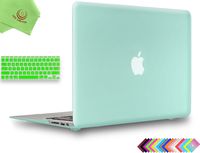 UESWILL 2in1 Smooth Matte Hard Shell Case with Silicone Keyboard Cover for MacBook Air 11 inch (Model: A1370/A1465) + Microfibre Cleaning Cloth, Green