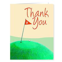 Simple Thank You Golf Tee Note Card - 18 Boxed Cards & Envelopes