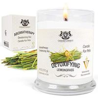 Aromatherapy Deodorizing Soy Candle for Pets, Candles Scented, Pet Odor Eliminator & Animal Lover Gift (Detoxifying Lemongrass)