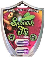 Spanish Fly 100,000 (6 Pills) - Men's Enhancement Pills (Time+Size+Stamina) Made in U.S.A.
