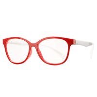 COASION Kids Blue Light Blocking Glasses Soft Computer Gaming Eyeglasses Frames for Girls Boys Age 2-10 (Red)