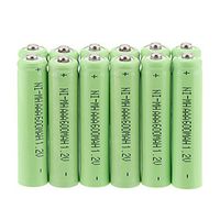 Windmax 12Pcs Green Color 3A AAA 1.2V 600mAh Rechargeable Battery White NiMH 3A Batteries for Solar Light
