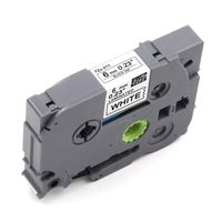 Replace TZe-211 TZ-211 1/4" (6mm) Labeling Tapes Replacement for Brother P-Touch Label Maker PT-D210 PT-H100 PT-H110 PT-D400 PT-D200 PT-D600 PT-1890C, 26.2 Feet (8M), Black on White, 1 Pack