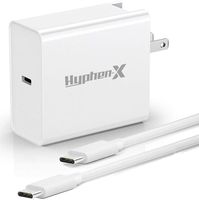 30W USB C Wall Charger, Hyphen-X Type C Adapter[PD 3.0] for iPad Pro 2018/2019 iPhone11/Pro/Max, Galaxy S10/S9/S8 MacBook Air MacBook 12, Pixel, LG, Nexus, Matebook and More Include Charge Cable