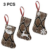 Christmas Stockings Decoration Snakeskin Brown Fabulous for Funny Xmas Party