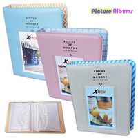 Xtech 3 Colorful Photo Albums (Blue, Pink & Beige) for Fuji Fujifilm Instax Film and for Fuji Fujifilm Instax Mini 9, Instax Mini 8, and All Fuji Fujifilm Mini Instax Cameras