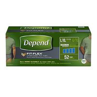 Depend FIT-FLEX Incontinence Underwear for Men, Maximum Absorbency, L/XL, 52 Count