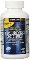 Naproxen Sodium by Kirkland Signature - 400 caplets 220 mg Non Prescription Strength - Compare to the active ingredient in Aleve