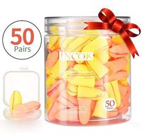 Soft Foam Ear Plugs - Slow Rebound Earplugs Comfortable Fit Earplug 31dB NRR Noise Cancelling Reduction for Hearing Protection Sleeping Snoring Working Shooting 50 Pairs with Carry Case