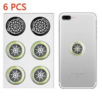 EMF Protection Anti-Radiation High Density Negative. for Mobile Phones,Phone, iPad and Laptop - EMR Protection Blocker(Two Patterns Silver 6pcs)