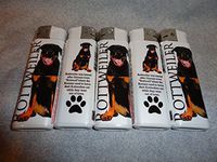 Winlite Rottweiler Dog Themed LIGHTERS Set of 5 REFILLABLE