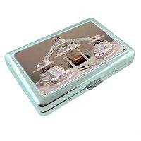 Wedding Cake Bride & Groom S10 Silver Cigarette Case Metal Wallet Id Holder 4" X 2.75" RFID Protection