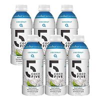 COCO5 Clean Sports Hydration Coconut Flavor | 100% Natural | 50% Less Sugar | Nothing Artificial | Non-GMO | Gluten Free | Developed by Pro Trainers for Pro Athletes | 16.9 OZ (Pack - 6)