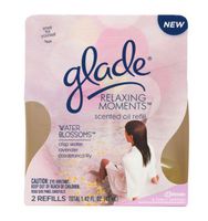 Glade Relaxing Moments Plugins Scented Oil Refills, Water Blossoms, 1.34-Ounce (Pack of 2)