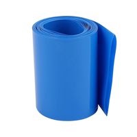 uxcell 60mm Flat Width 10M Length PVC Heat Shrink Tube Blue for 18650 Batteries