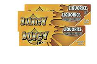 Juicy Jay's Flavored Hemp Rolling Papers - Liquorice Flavor - Single Wide 70mm Size (3 Packs)