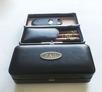 Personalized Engraved Folding Cigar Case & Cigar Cutter -Valentine's day gift
