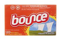 Bounce Fabric Softener Dryer Sheets for Static Control, Outdoor Fresh Scent, 120 Count