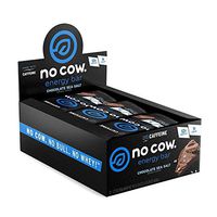 No Cow Energy Bar, Chocolate Sea Salt, 12g Plant Based Protein, 1g Sugar, Dairy Free, Gluten Free, Vegan, Non-GMO, 12Count
