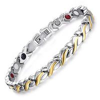 Titanium Steel Magnetic Therapy Health Link Bracelet for Pain Relief Men Women