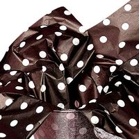 10ct White Medium Polka DOTS on Black Tissue Paper for Gift Wrapping 20"x30" Sheets nfLG -992